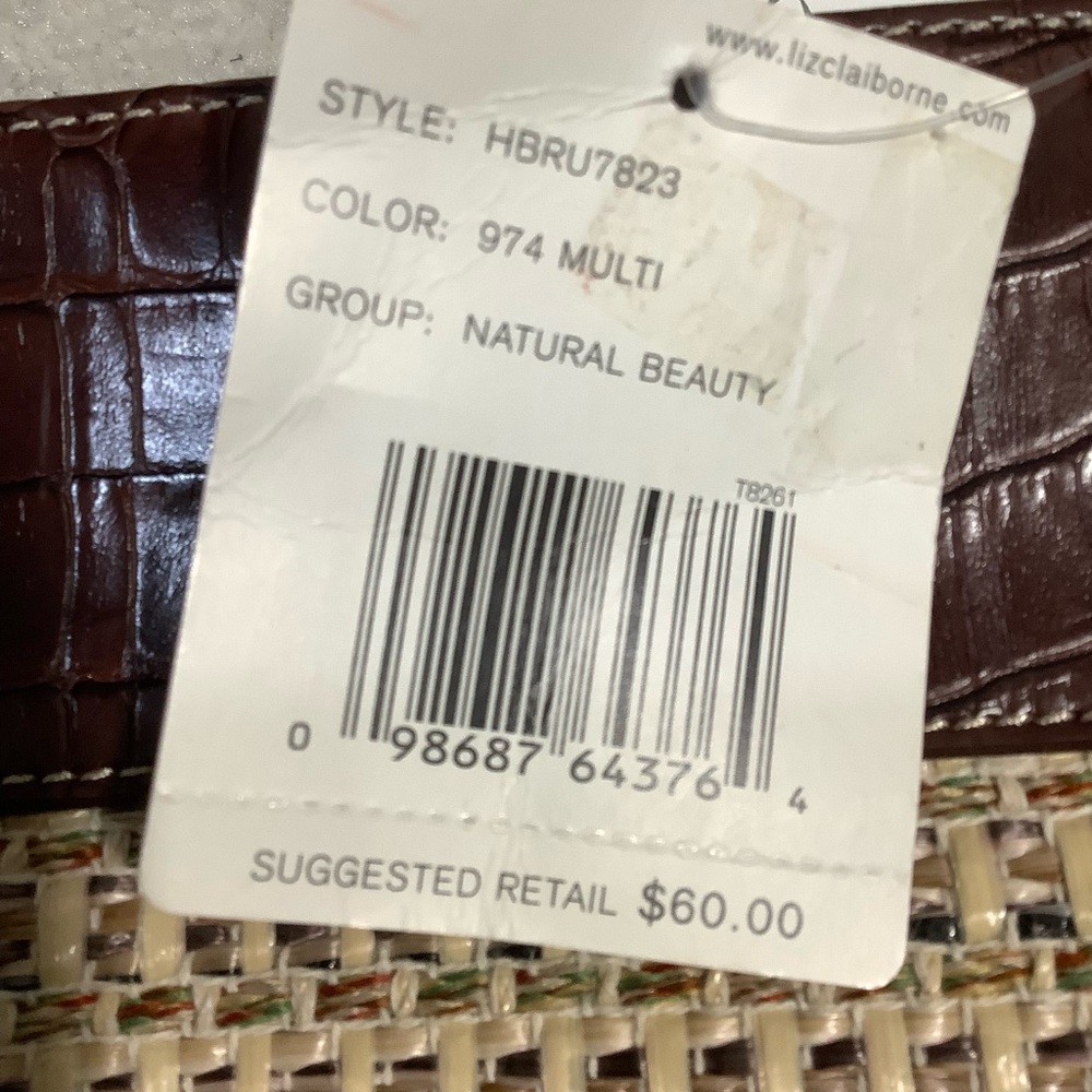 Liz Claiborne Natural Beauty Woven Leather Shoulder Bag - Picture 7 of 13